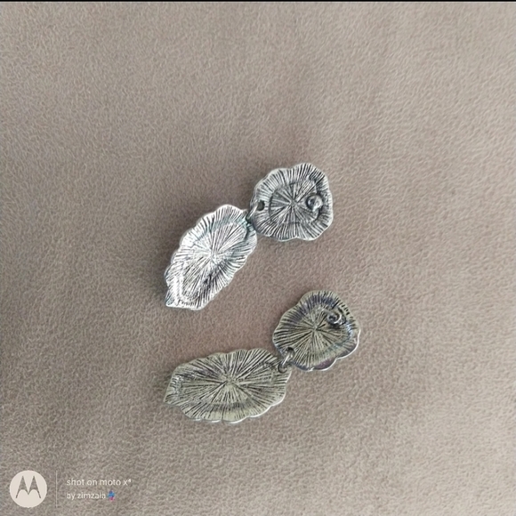 Silver turquoise earrings - Picture 2 of 2